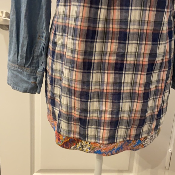 Aratta Celine Paisley Plaid Shirt Size Small - Picture 7 of 9